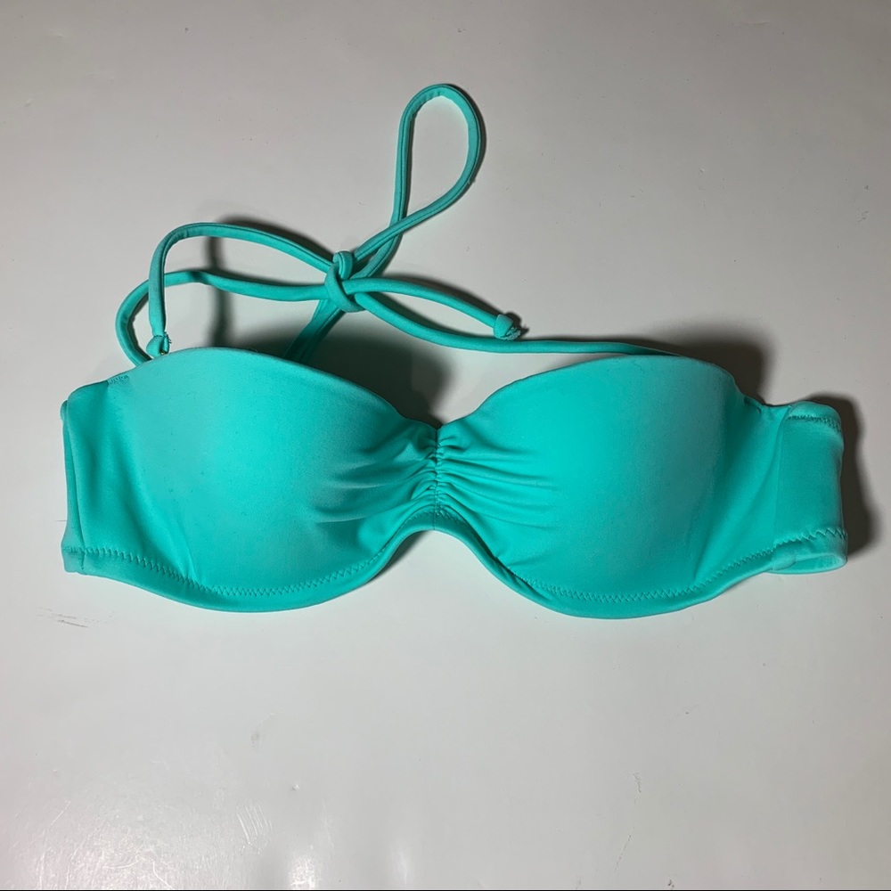 VS Turquoise Strapless Push-up Bikini Top